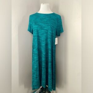 LuLaRoe Carly Dress Heather Teal High Low